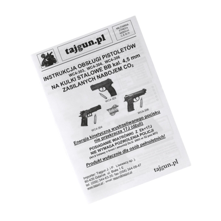 Pistolet wiatrówka Wingun WC4-303 B 4,5 mm BB CO2