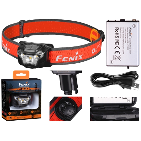 Latarka czołowa Fenix HL18R-T czarna