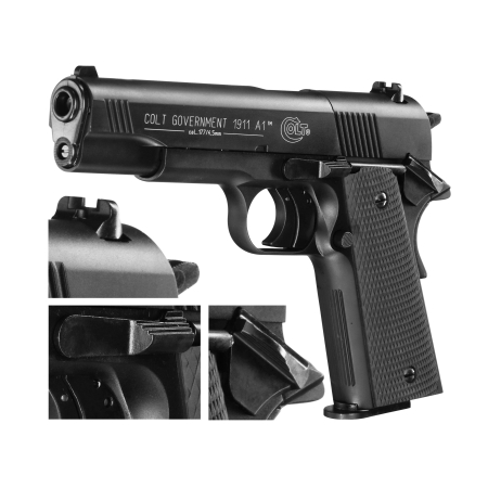 Pistolet wiatrówka Colt Government 1911 A1 czarny 4,5 mm Diabolo CO2