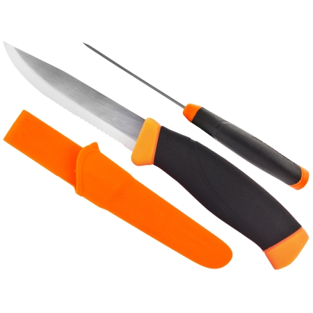 Nóż Morakniv Companion F Serrated pomarańczowy ząbkowany stal nierdzewna