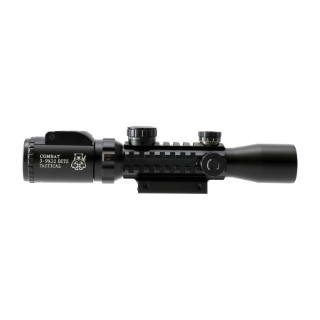 Luneta celownicza Combat 3-9x32 TAC 30 mm iRD Mildot + montaż 22 mm