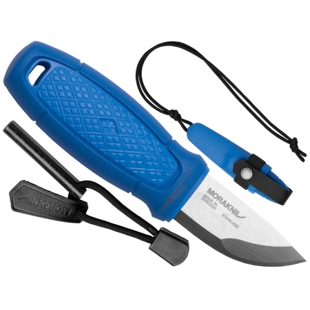 Nóż Morakniv Eldris niebieski z zestawem Neck Knife stal nierdzewna