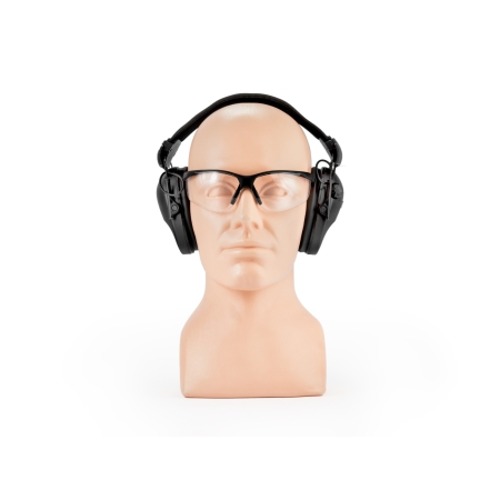 Ochronniki słuchu aktywne RealHunter Active PRO czarne + okulary