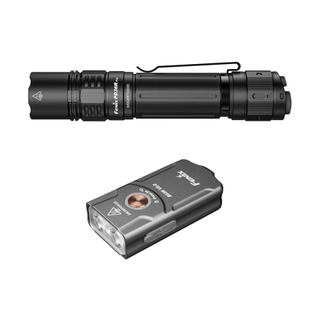 Zestaw latarek LED Fenix PD36R Pro i E03R V2.0 szara