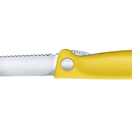 Nóż Victorinox Swiss Classic 6.7836.F8B ząbkowany, żółty, składany