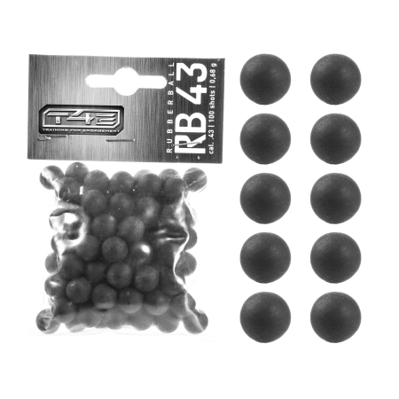 Kule gumowe Umarex T4E RB 43 kal. .43 / 100 szt. do Umarex M&P9c TPM1 PPQ