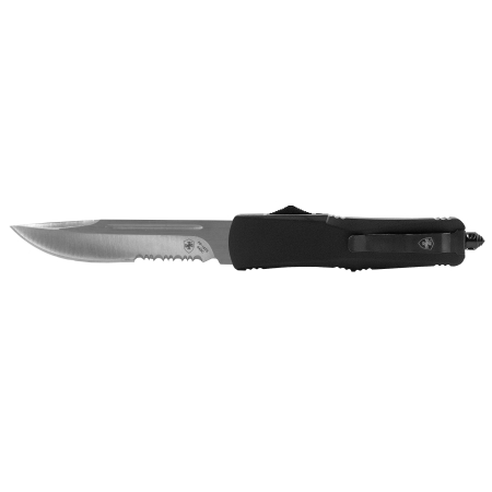 Nóż OTF Templar Knife Large Black Rubber Dagger Serrated Silver