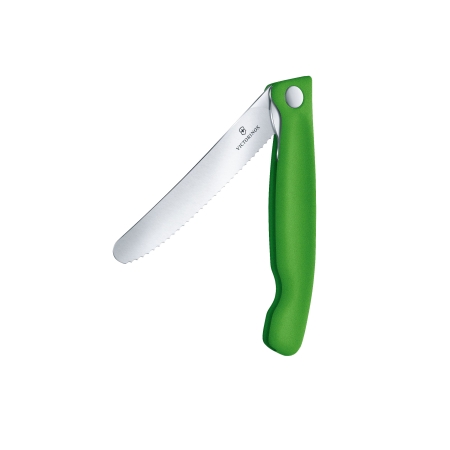 Nóż Victorinox Swiss Classic 6.7836.F4B ząbkowany, zielony, składany