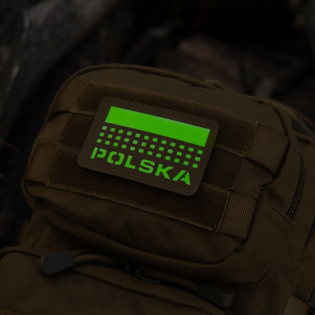 Naszywka M-Tac Polska (z flagą)50x80 Laser Cut coyote