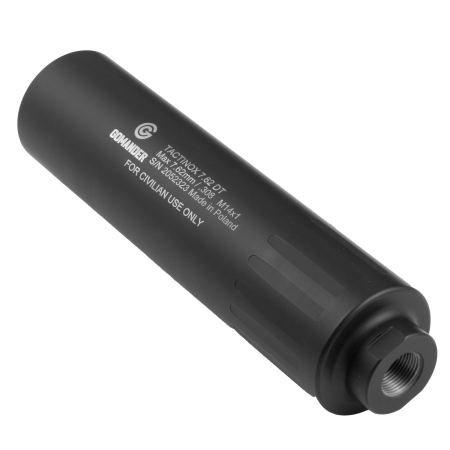 Tłumik do broni Gomander Tactinox 7,62 DT nasuwany 42 mm  M14x1 stal nierdzewna czarny