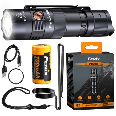 Latarka taktyczna LED Fenix PD25R czarna