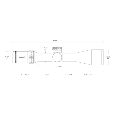 Luneta celownicza Hawke Frontier 30 FFP 3-15x50 SF IR Mil Pro 15x