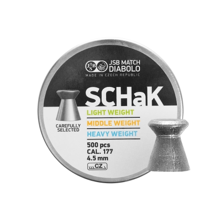 Śrut diabolo JSB Schak 500 LG 4,50 mm 500 szt. 0,520 g