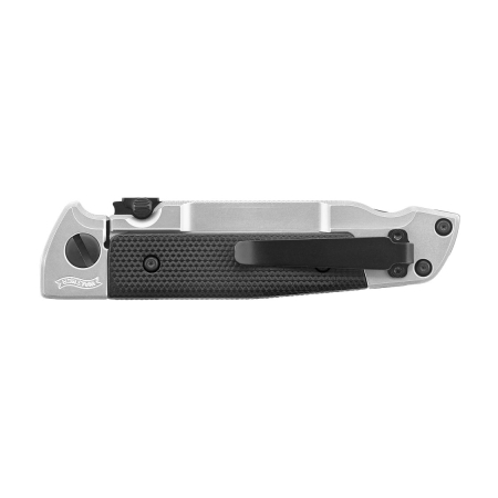 Nóż Walther Q5 Steel Frame czarny, ząbkowany
