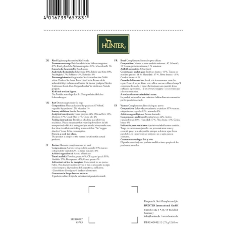 Przysmak dla psa Hunter Nature wołowina 75 g
