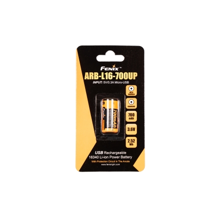 Akumulator Fenix USB ARB-L16UP (16340 RCR123 700 mAh 3,6 V)