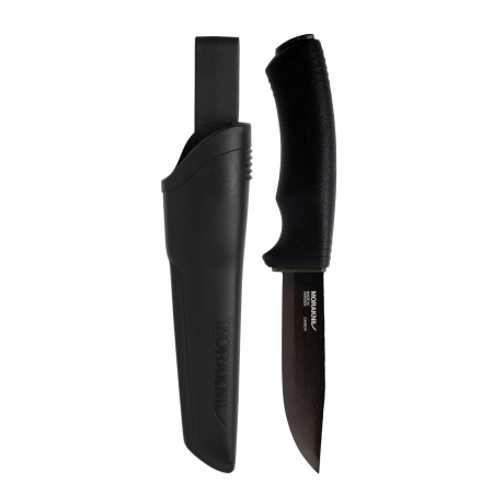 Nóż Morakniv Bushcraft czarny bez ząbków stal węglowa