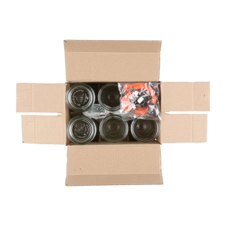 Butelka Weck Saftflasche z pokrywką, uszczelką i 2 zapinkami 290 ml 6 szt.