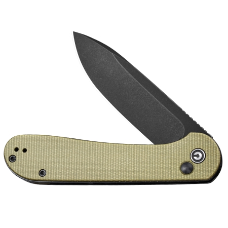 Nóż składany Civivi Button Lock Elementum C2103B olive micarta