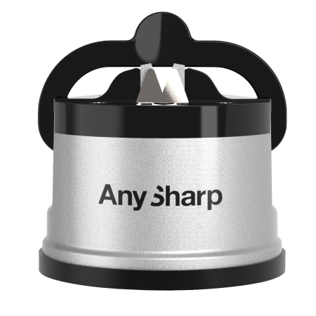 Zestaw ostrzałka AnySharp classic srebrna plus mini nożyczki