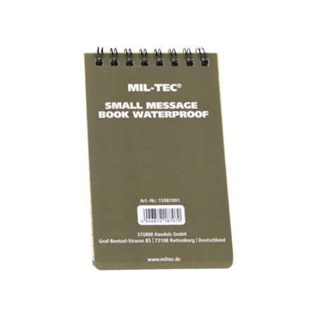 Notes wodoodporny Mil-Tec 75 x 130 mm oliwkowy