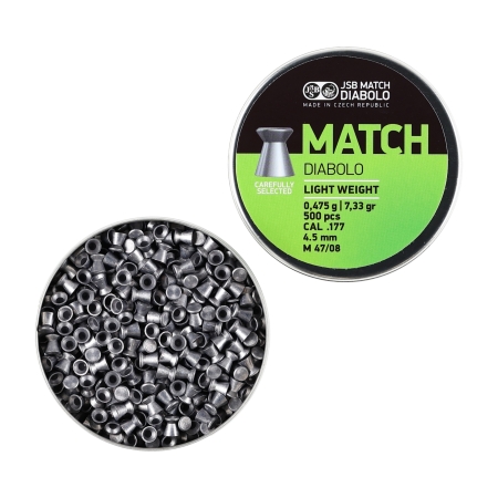 Śrut diabolo JSB Match Light 4,50 mm 500 szt. 0,475 g / 7,33 g