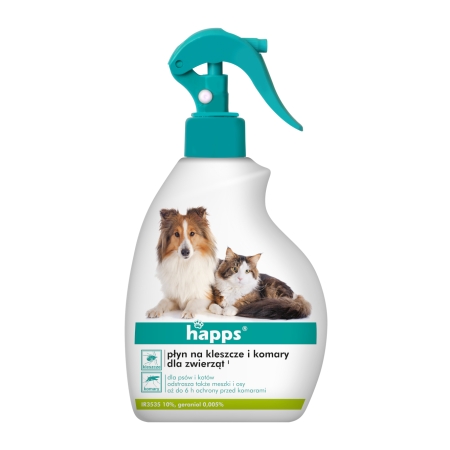 Płyn Happs na komary i kleszcze dla zwierząt 200 ml