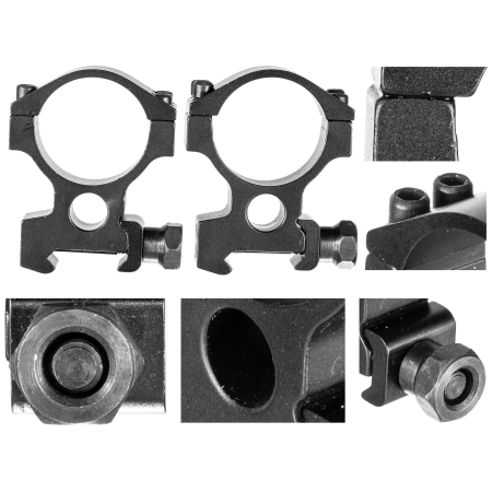 Montaż wiatrówkowy dwuczęściowy 30/22 mm wysoki