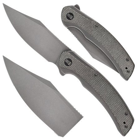 Nóż składany WE Knife Snick WE19022F-5 gray / dark green micarta