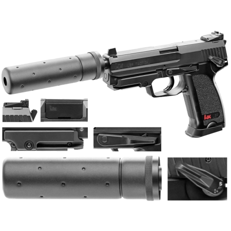 Replika pistolet ASG Heckler&Koch USP Tactical czarny 6mm