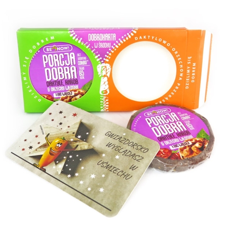 Dwupak Porcja Dobra przekąska daktylowo-orzechowa z karobem 50 g