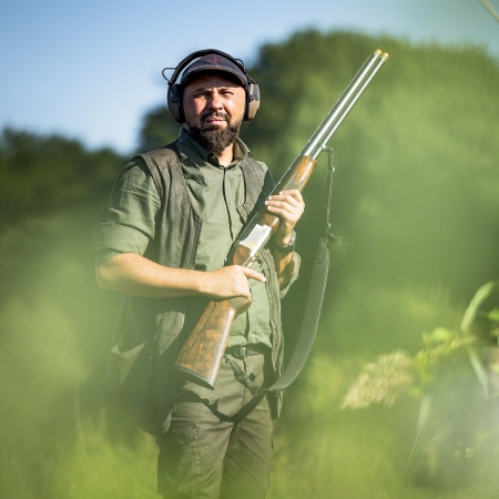 Ochronniki słuchu aktywne RealHunter Active ProSHOT BT brązowe