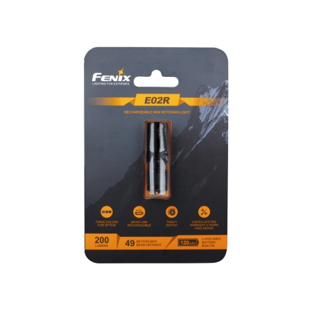 Latarka LED Fenix E02R czarna