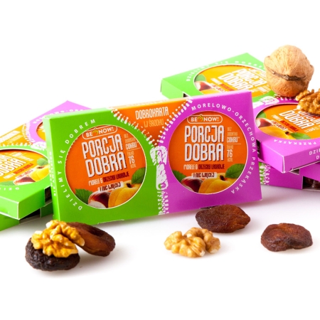 Dwupak Porcja Dobra przekąska morelowo-orzechowa 50g