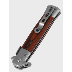 Nóż sprężynowy sycylijka - Drewno - Dominator