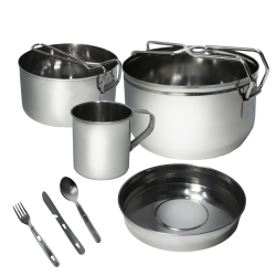 Menażka Turystyczna Harcerska Morowo Harcerz 7-Częściowa Stalowa