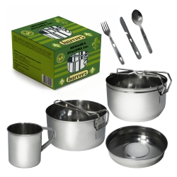 Menażka Turystyczna Harcerska Morowo Harcerz 7-Częściowa Stalowa