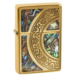 Zapalniczka benzynowa Tasman BRASS Orient Pearl Q311012