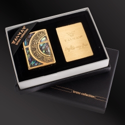 Zapalniczka benzynowa Tasman BRASS Orient Pearl Q311012