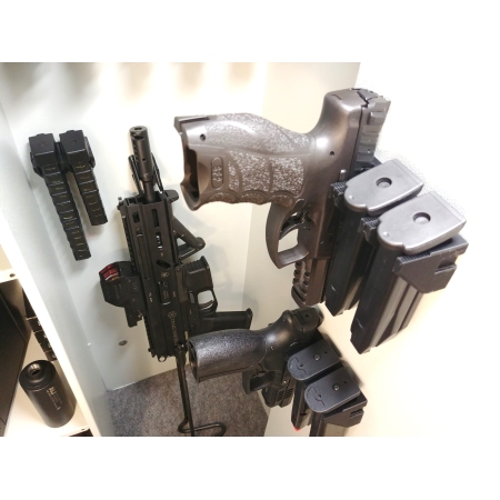 MHS Uchwyt magnetyczny na pistolet i magazynki Czarny