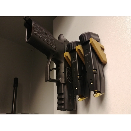MHS Uchwyt magnetyczny na pistolet i magazynki Czarny