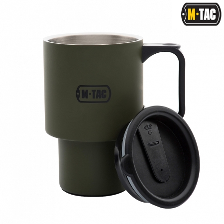 Kubek termiczny z pokrywką 450 ml - Olive - M-Tac