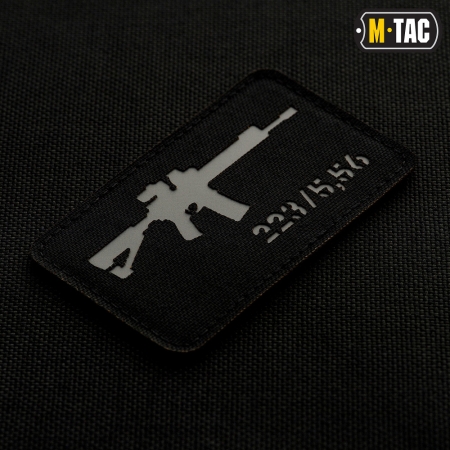 Naszywka AR15 223/5,56 Laser Cut - Czarna - M-Tac