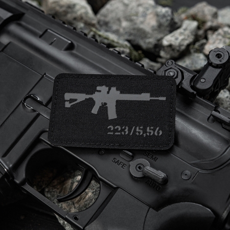 Naszywka AR15 223/5,56 Laser Cut - Czarna - M-Tac