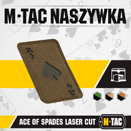 Naszywka Ace Of Spades Laser Cut - Ranger Green - M-Tac