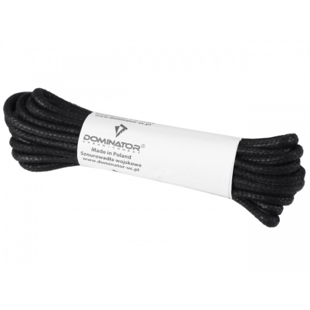 Sznurowadła woskowane 3 mm 180 cm - Czarne - Dominator